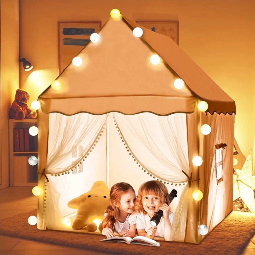 SIFREAW Foldable Kids Play Tent Canvas Children Tent Large Kids Playhouse. NEW